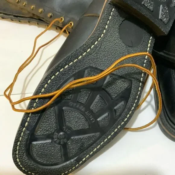 Vintage Unbranded Highliner Lineman Logger Tall Boots Steel Toe Mens Size 8 E Vintage Unbranded Highliner Lineman Logger Tall Boots Steel  main image 4